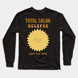 TOTAL Solar ECLIPSE April 8, 2024 Cute Solar Long Sleeve T-Shirt